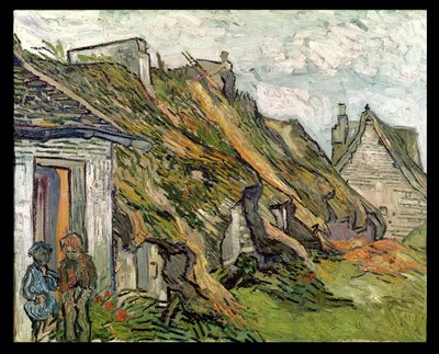 Capanne di paglia a Chaponval, Auvers-sur-Oise, 1890 da Vincent van Gogh